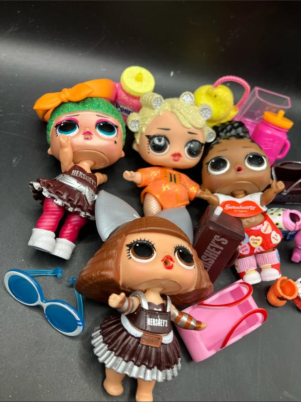 LOL Dolls Lot Hershey’s Sweethearts Candy Peeps Accessories 4 Dolls Clothes